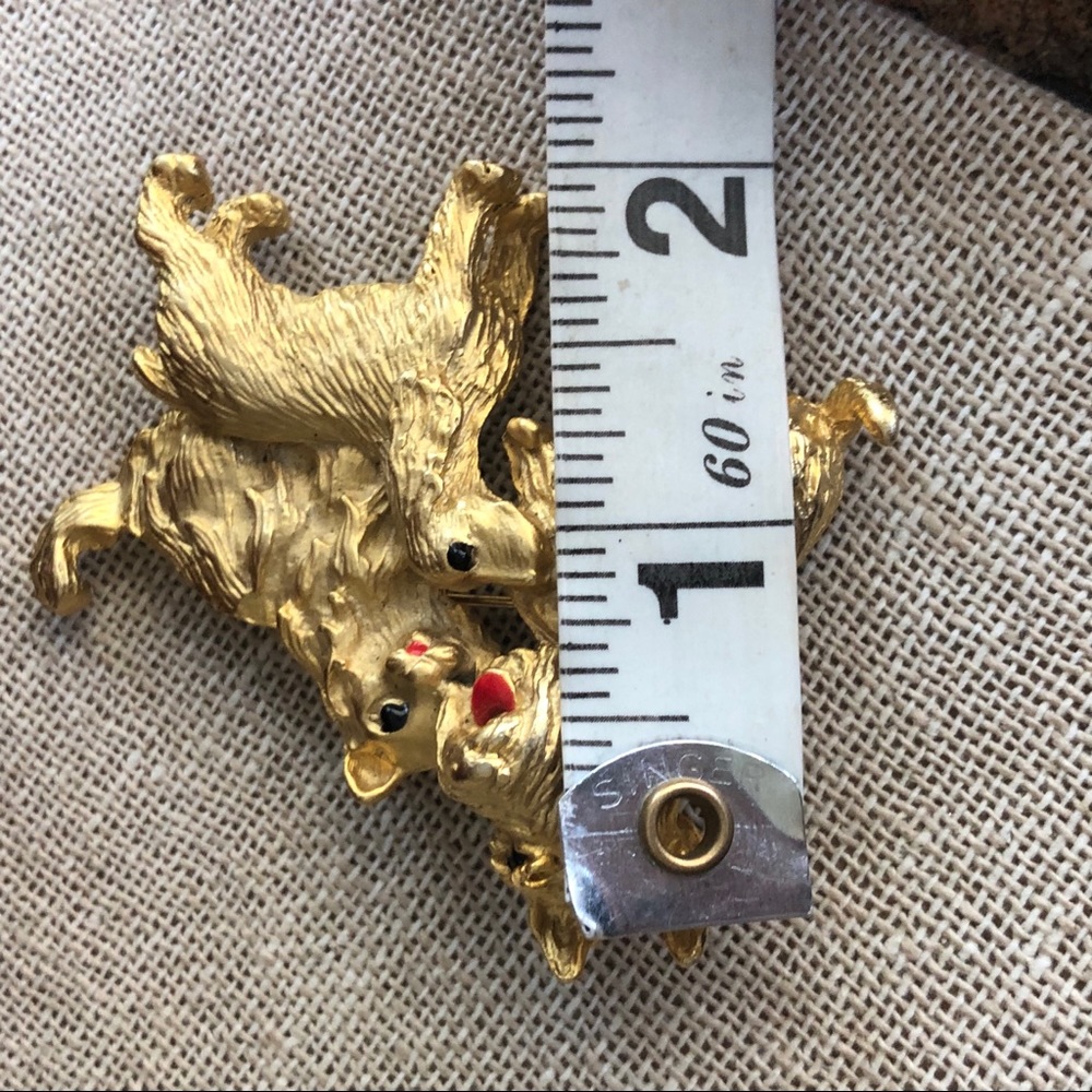 Vintage Dog/Cat Goldtone Brooch - Picture 10 of 10